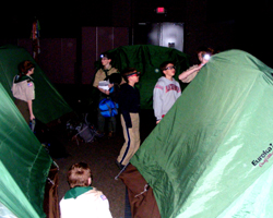 New Scout Camp-in, Knox Presbyterian Church, March 9, 2012  